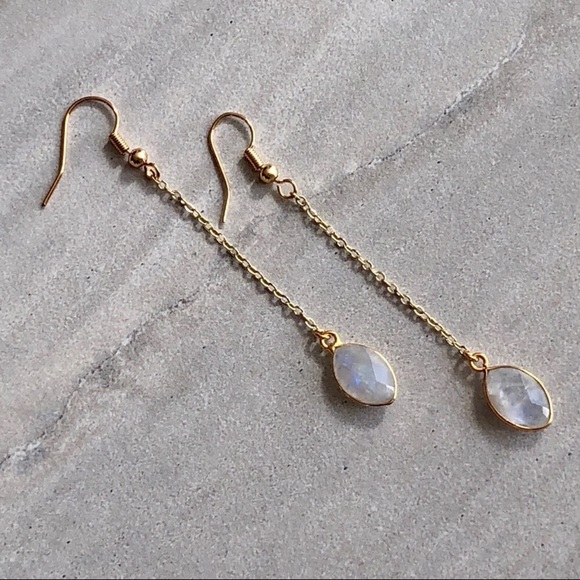 ❗️LAST❗️Moonstone Crystal Drop Earrings - Picture 4 of 5